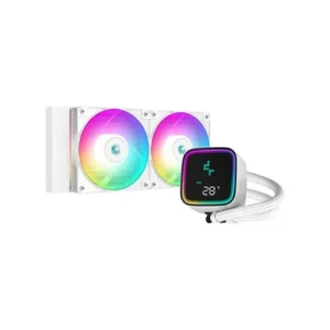 DeepCool LS520 SE Digital WH 240mm Radiator Real-time Temperature CPU Cooler