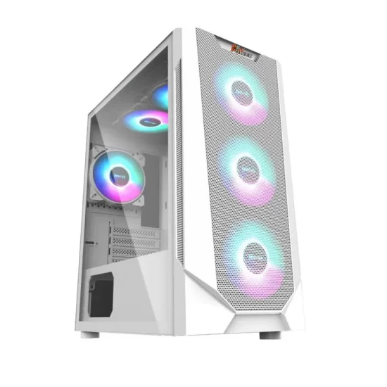 PC POWER PG-300 PANZER MESH ATX GAMING CASING (WHITE)